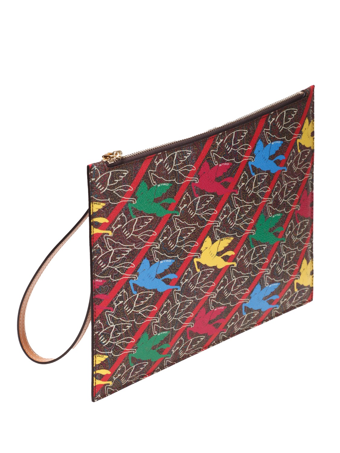 shop ETRO  Porta ipad: Etro porta iPad con pegaso multicolor.
Chiusura con zip.
Laccio per il polso.
Tasca interna.
Dimensioni: 30 cm x 22 cm.
Composizione: 42% cotone 58% poliestere .
Fabbricato in Italia.. 1N460 2640-8000 number 313594